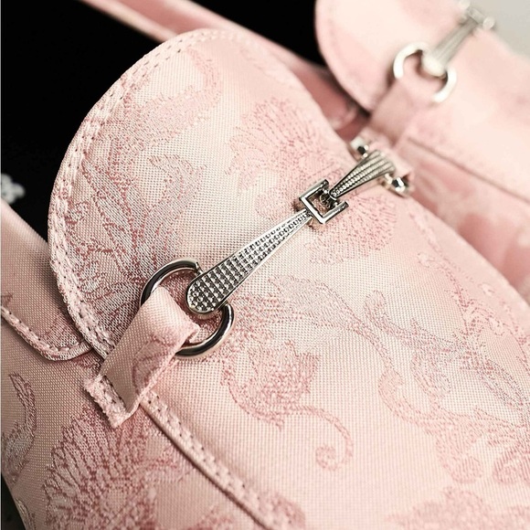 ASOS DESIGN loafers in pink jacquard print - Picture 4 of 6